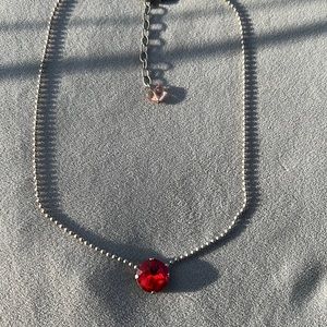Sabika “Joyful” 14mm Red Velvet single stone pendant